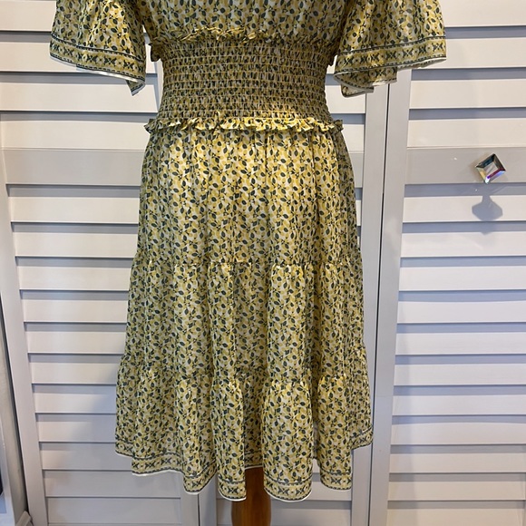 Max Studio Lemon NWOT Dress, lined roughed elastic on the waist - Picture 7 of 8